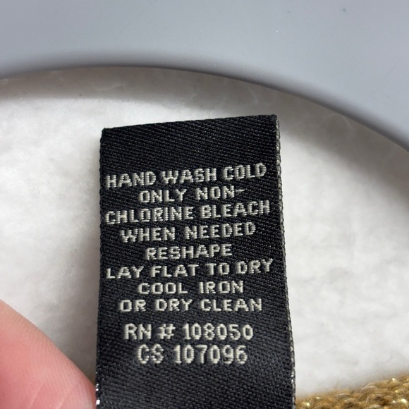 Lane Bryant Tan Duster Cardigan Sweater 18/20 gold thread mohair wool acrylic - Picture 4 of 6